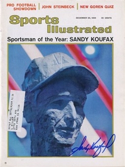 Sandy Koufax Signed 1965 Sports Illustrated Magazine